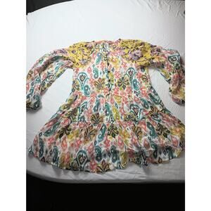 Anthropologie Maureen Babydoll Tunic Blouse Size XS Womens blouse Paisley